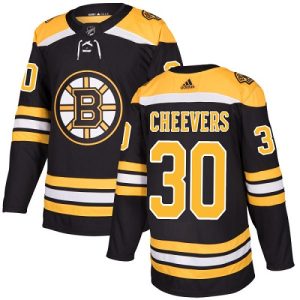 Herren Boston Bruins Eishockey Trikot Gerry Cheevers #30 Authentic Schwarz Heim